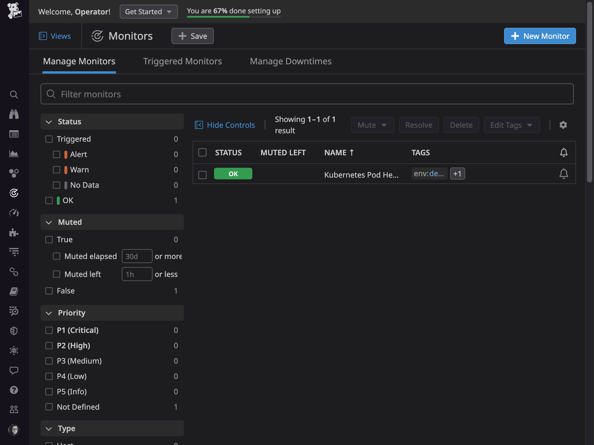 Datadog Metrics Monitor